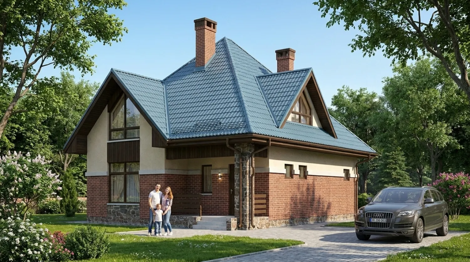 Проект каркасного дома с мансардой от 100 м2