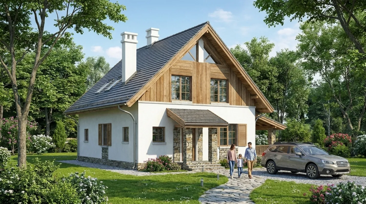 Проект каркасного дома с мансардой от 120 м2