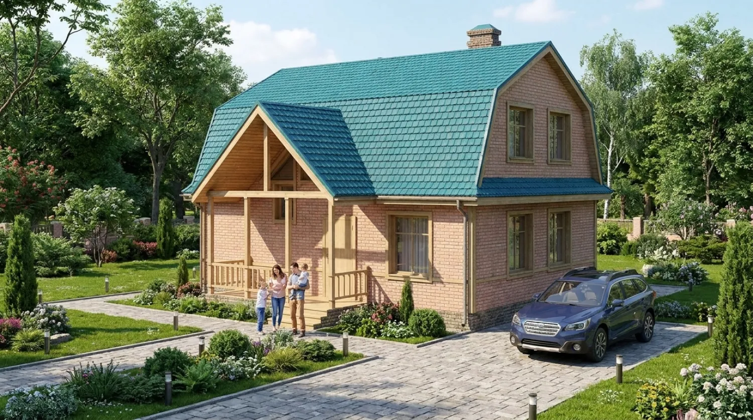 Проект каркасного дома с мансардой от 90 м2
