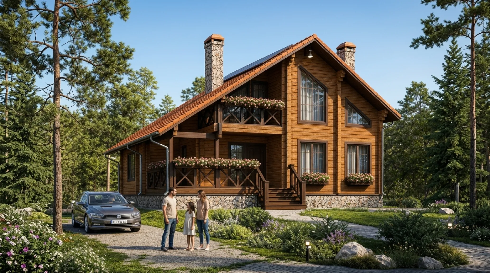 Проект деревянного дома из бруса 186 м²