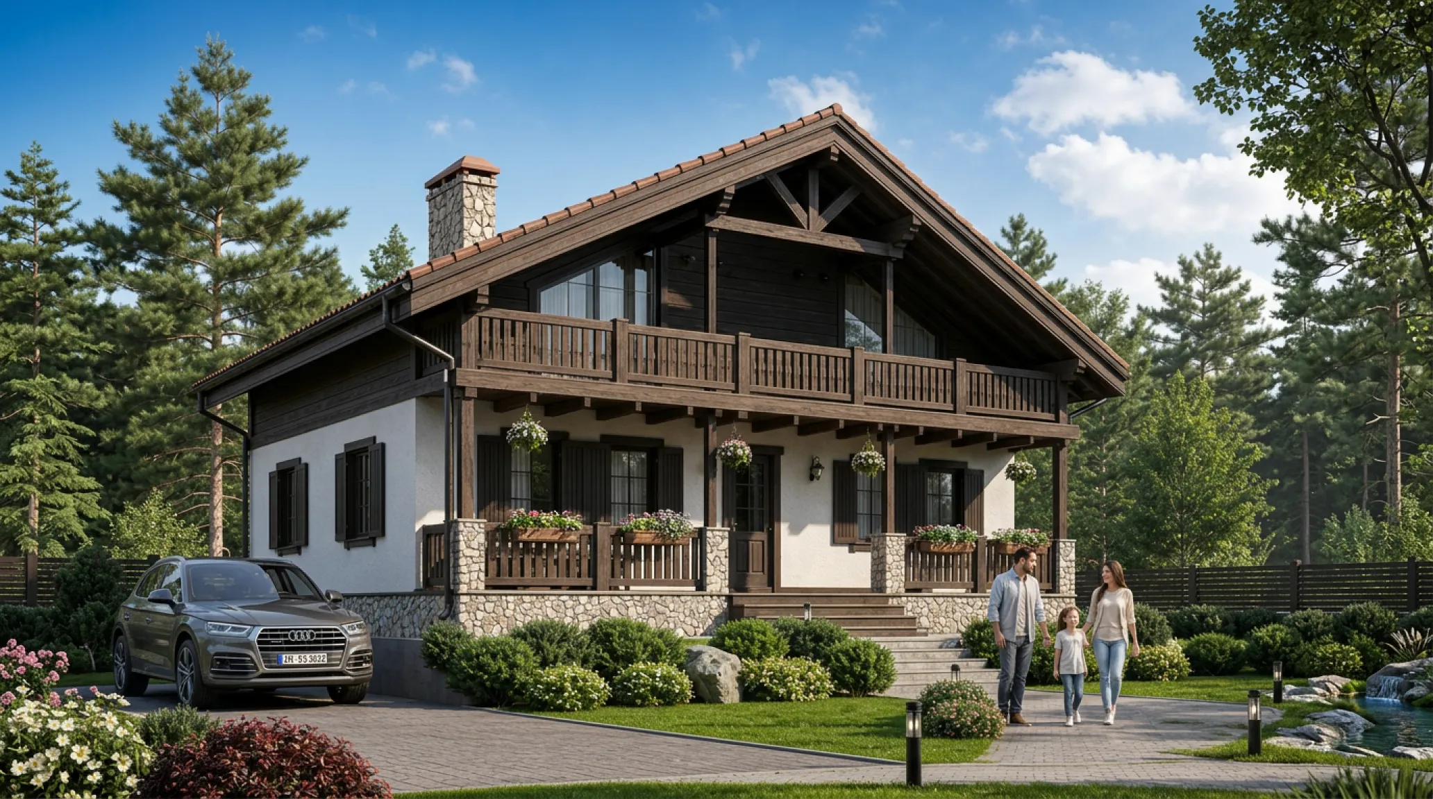 Проект деревянного дома из бруса 150 м²