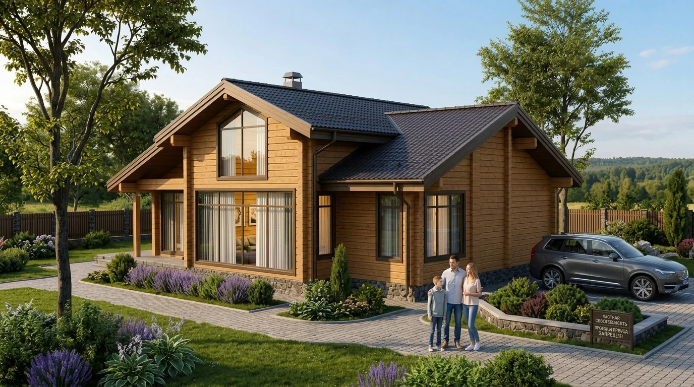 Проект деревянного дома из бруса 178 м²
