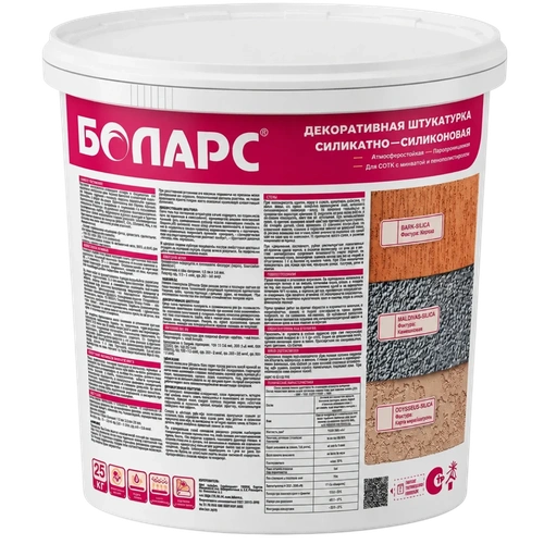 Штукатурка декоративная Bark-Silica силикатно-силиконовая, 25 кг