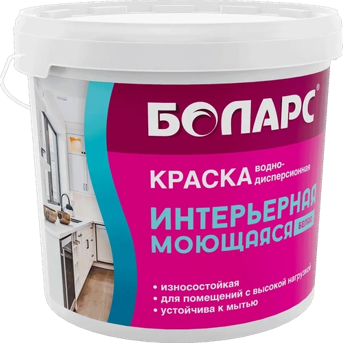 Краска водно-дисперсионная интерьерная моющаяся
